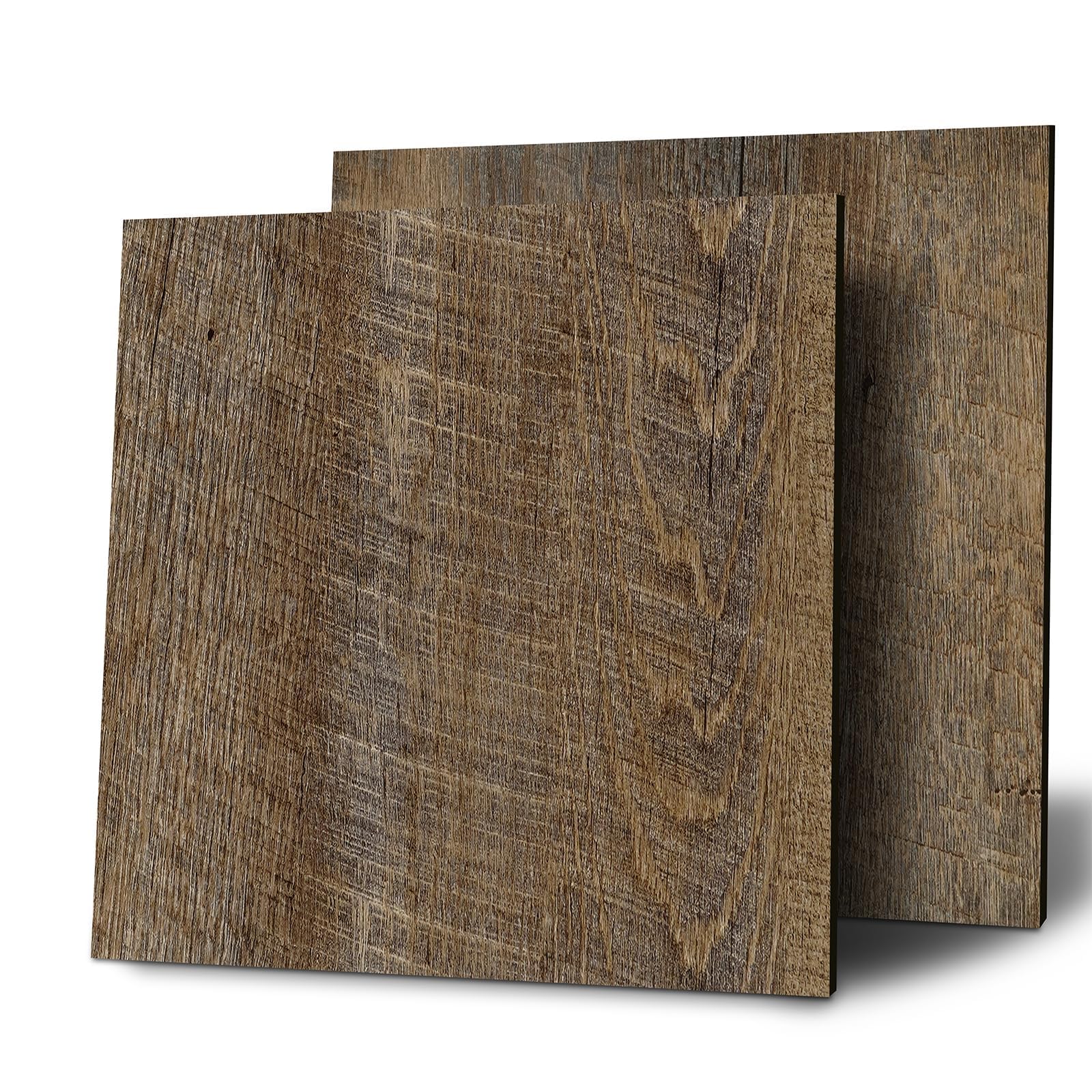 Yenhome 35 Pièces Dalle Vinyle Adhésive Marron Foncé en Bois Salon 30x30cm Lino Sol Adhesif pour Balcon Revetement Adhesif Sol Salle de Bain Imperméable pour Couloir Bureau Salon Résistant à l'Usure