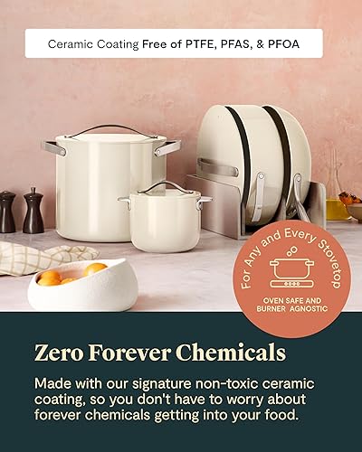 Miniatura 4 de Caraway Cookware+ Collection - Juego de utensilios de cocina especiales, olla pequeña, sartén, Rondeau y olla de valor, 3 tapas y organizador de