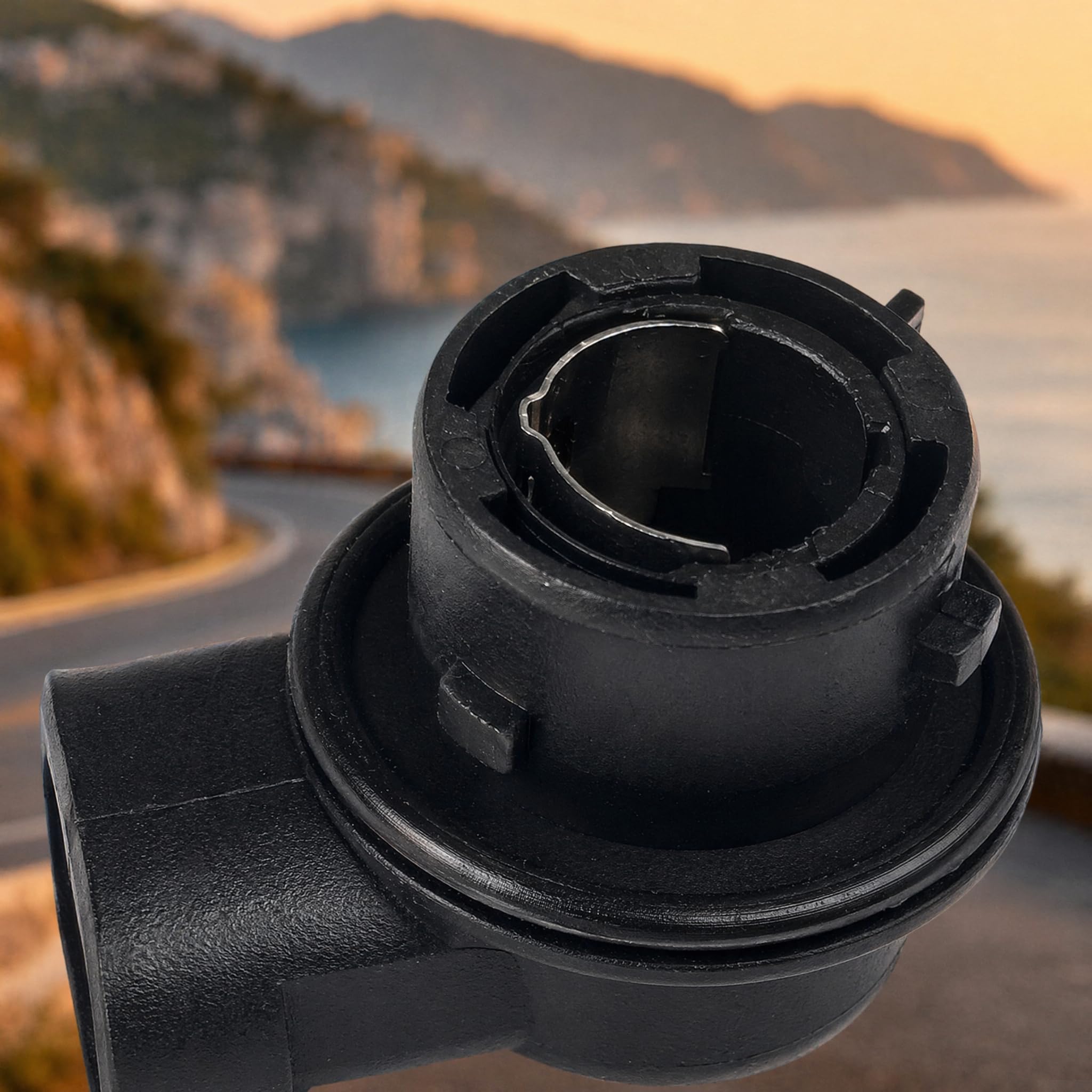 Portalampada per Luci Diurne, Sostituisce 6000630175 68285062AA, Presa Lampadina per Fiat Panda con Guarnizione (Nero)
