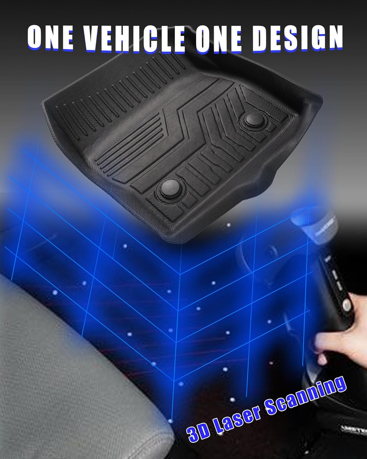 Winter Car Floor Mats for Ford F-250/F-350/F-450/F-550 Super Duty (All Models) 1999-2007/2000-2005 Excursion, All Weather Protection Anti-flip Waterproof Durable Floor Liners Carpet - Image 3