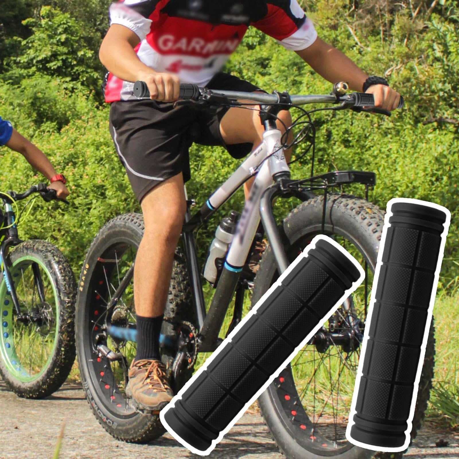 Antypoślizgowe uchwyty rowerowe, 22 mm, gumowe uchwyty do uchwytów rowerowych, 1 para czarnych, miękkich gumowych uchwytów, do rowerów MTB, wyścigowych, trekkingowych, miejskich