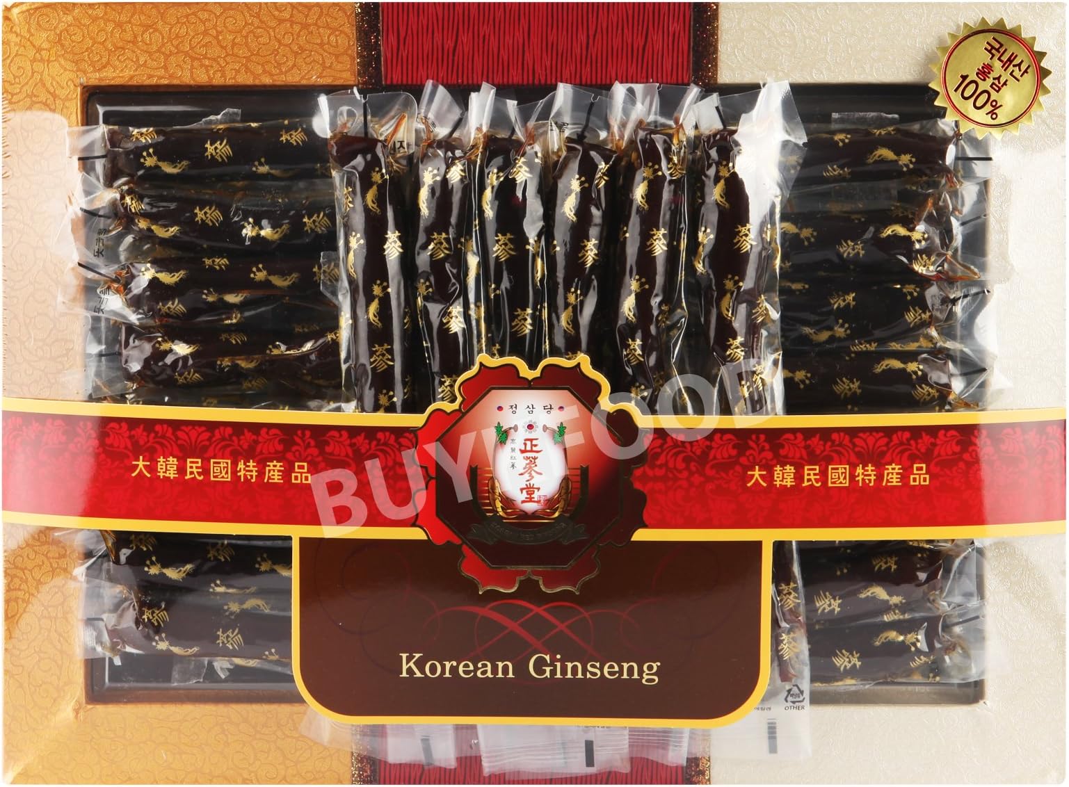 Korean Red Ginseng Whole Roots with Honey 900g / 2lb X 1 Box with Wrapping Cloth for Gift