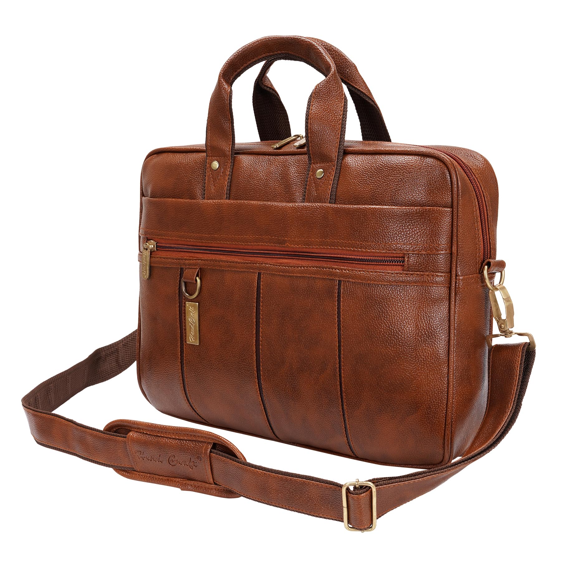 Hard Craft PU Leather Formal Office Sleeve Bag For 15.6 inch Laptop INoteBook Notepad MacBook Tablets Briefcase Messenger Bag for Men Women With Detachable Shoulder Straps (Rust) (B0CRQ444TD) Amazon Price History, Amazon Price Tracker