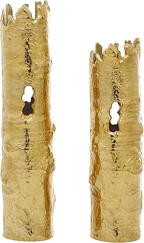 Miniatura 7 de CosmoLiving by Cosmopolitan Jarrones decorativos de metal de aluminio para centro de mesa, juego de 2 jarrones de flores para decoración del hogar