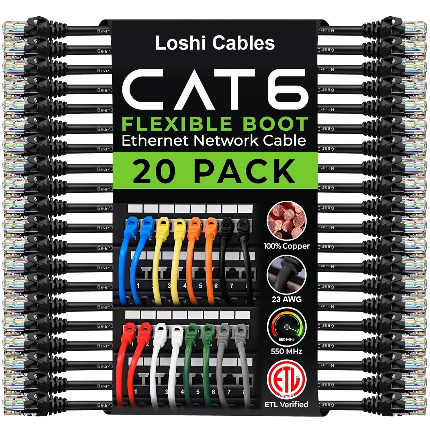 Loshi cables Cat6 gigabyte pure copper snagless ultra clarity high speed Ethernet Cable 15cm, 0.5 feet (20 Pack) LAN, utp RJ45, Network Cord, Patch, Internet Cable with 23 AWG for upto 10Gbps (B0CXMCFGNM) Amazon Price History, Amazon Price Tracker