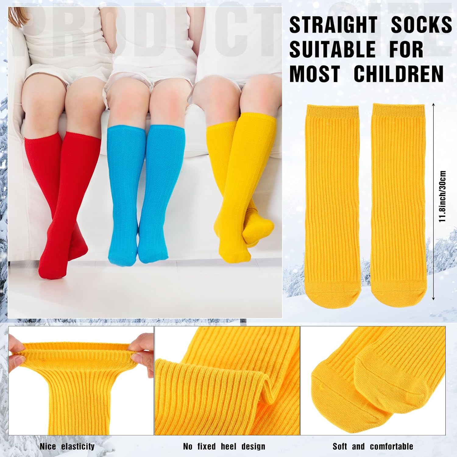 Liitrsh 72 Pcs Kids Winter Beanie Gloves and Socks Bulk Warm Unisex Knit Hat Cold Weather Winter Gifts for Boy Girl Homeless - Image 4