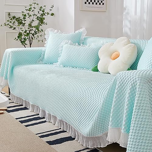 XOOFMASS Fundas de cojín refrescantes de verano para sofá de 1234 asientos, funda de sofá con 2 fundas de cojín, antideslizante, transpirable,