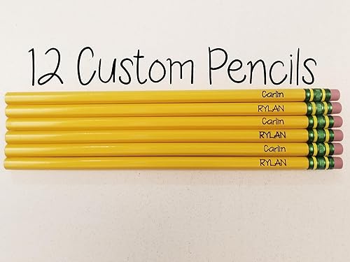 Miniatura 3 de Lápices grabados personalizados | 12 lápices | Juego de lápices para grabar tu nombre | Regreso a la escuela | Lápices Ticonderoga personalizados #2