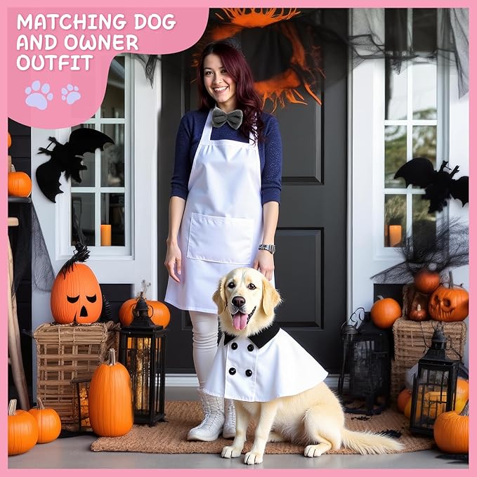 Disfraz de Chef para Perro Grande y Dueño, Conjunto Halloween miniatura 6