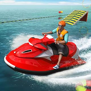 Jet ski acrobacias: desafiando louco barco da água surfando esportes mar praia 3d jogo simulador