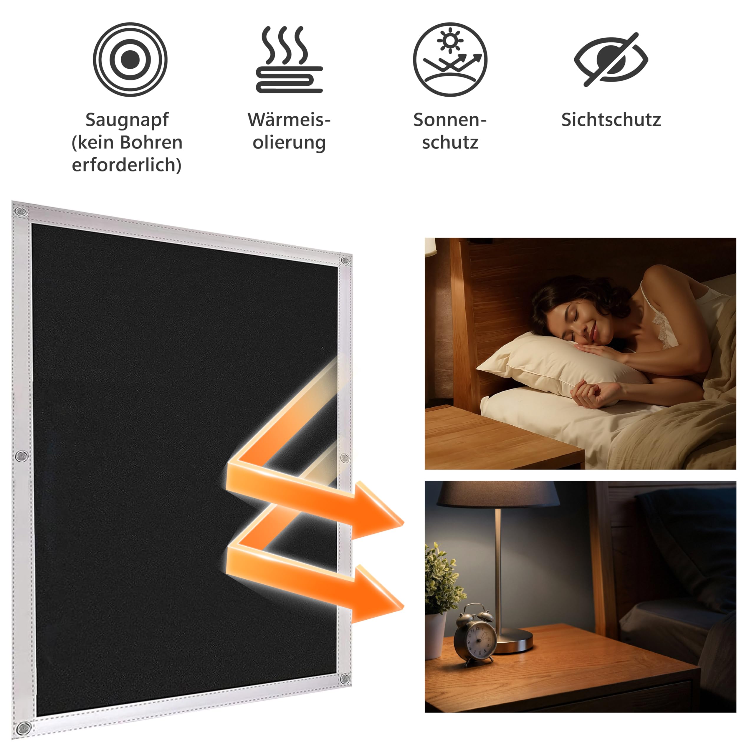 Protección Solar térmica para Ventanas de Techo | Protección térmica para Interiores | Sin taladrar y sin Pegamento | Compatible con Velux + Roto | Tamaño seleccionado: MK08-60 x 120 cm