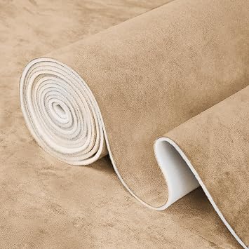 Brown Suede Headliner Fabric, 96" L60" W Car Headliner Material | Tela para Tapizar Techo de Auto, Suede Wrap Car Interior with Foam Backing, Auto Roof Replacement Material for Truck