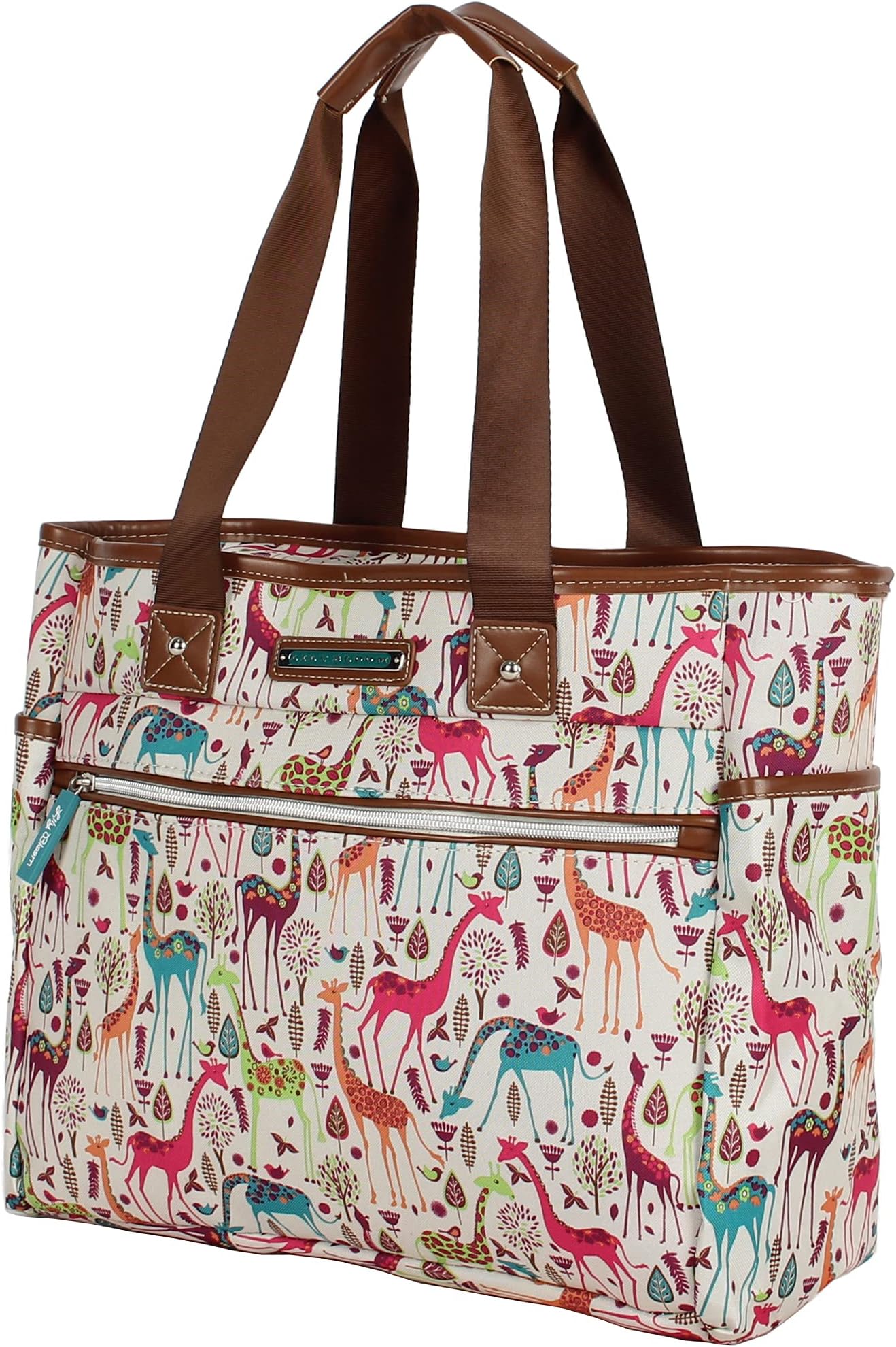 Lily Bloom Pattern Handbag for Women, Large Capacity Tote Bag Satchel Shoulder Bag