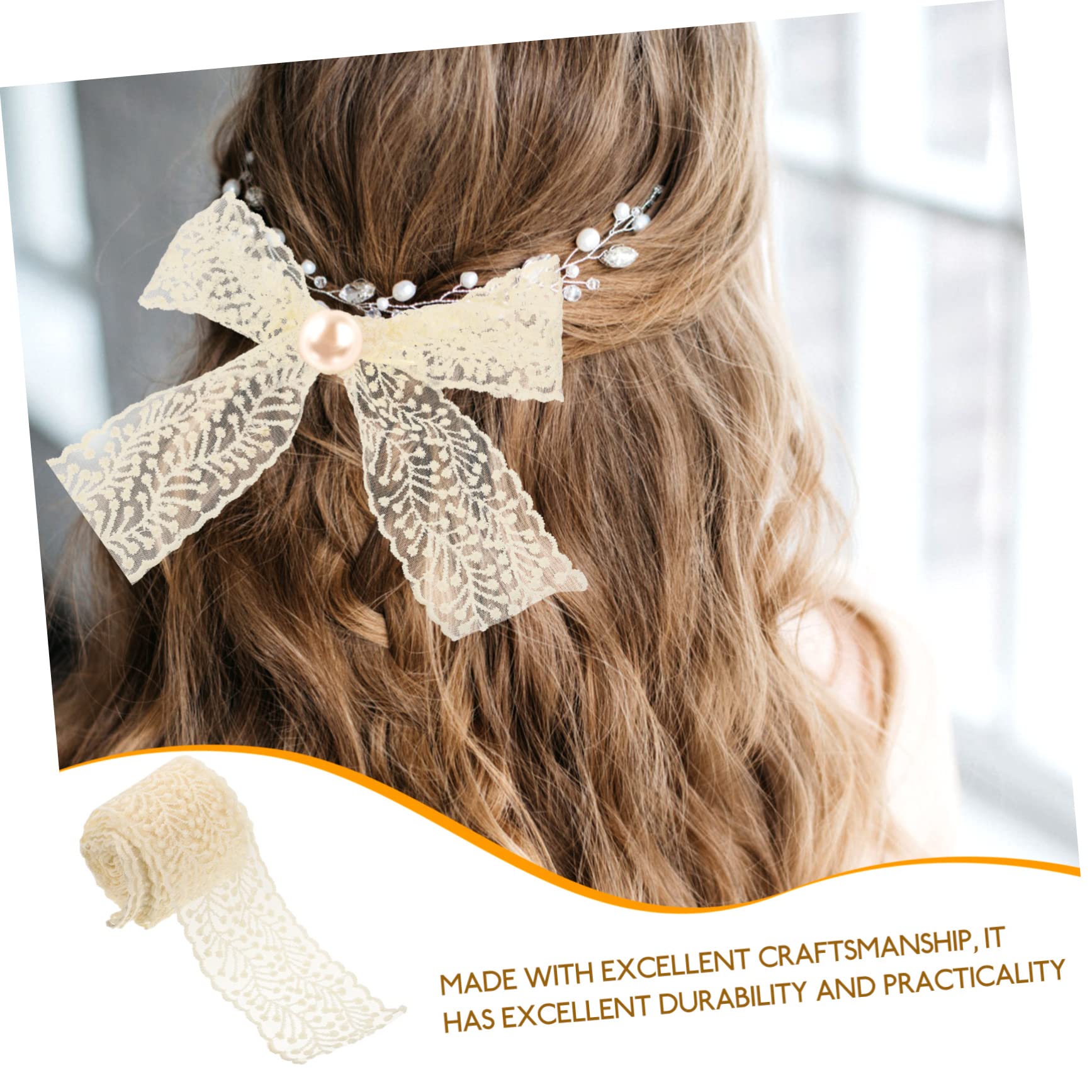 TEHAUX 3rollos Cinta De Encaje Bordado Diy Ribete De Encaje Para Manualidades Metros De Adornos Para Accesorios De Cabello y Decoración De Ropa
