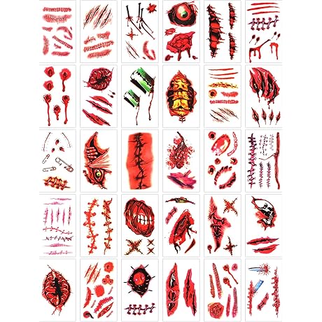 Halloween Lip Sticker Tattoo Stickers