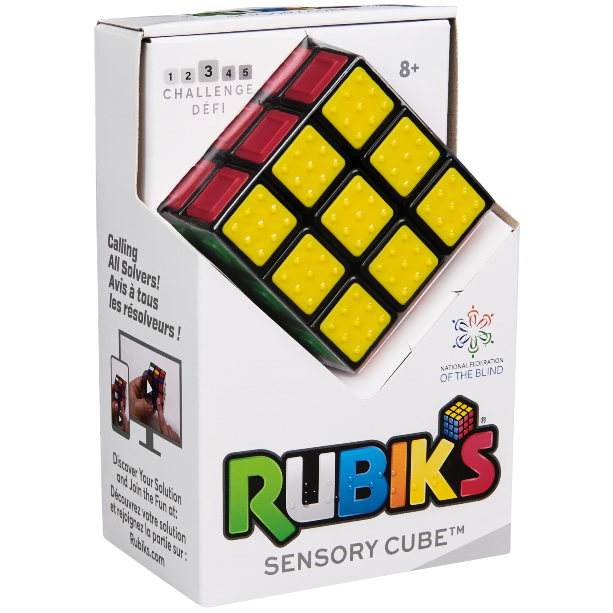 Rubik's Cube Sensory Cube - Classic Brain Teaser Fidget Toy