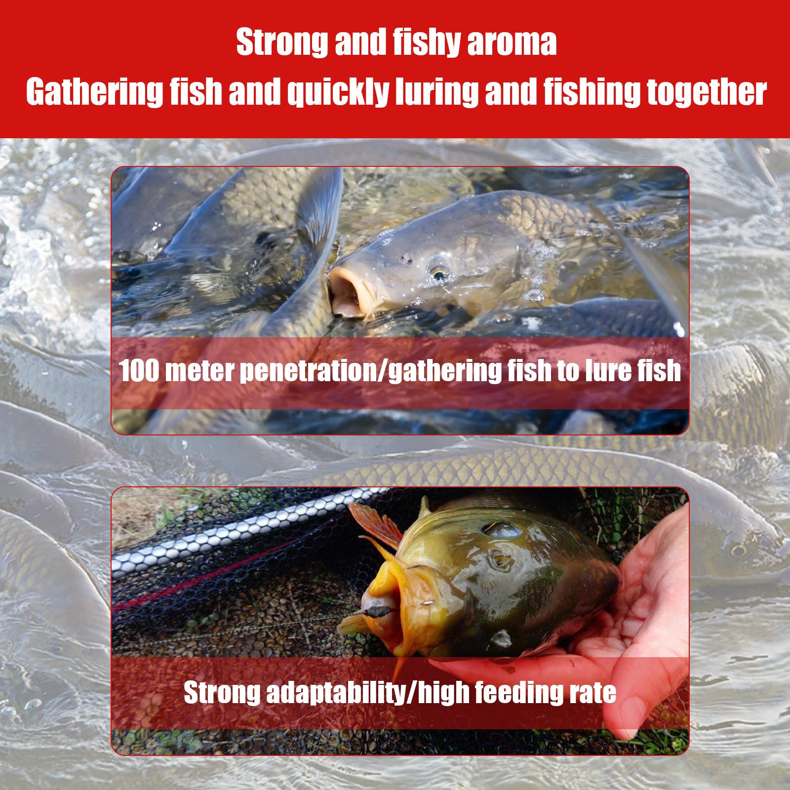 Attrattanti di Pesci per Esche Naturali per Esche, Natural Bait Scent Fish Attractants for Baits, Profumo di Pesce Attrattivo, Liquido Additivo per Esche da Pesca, per Tutte Le Specie (2 Pezzi)