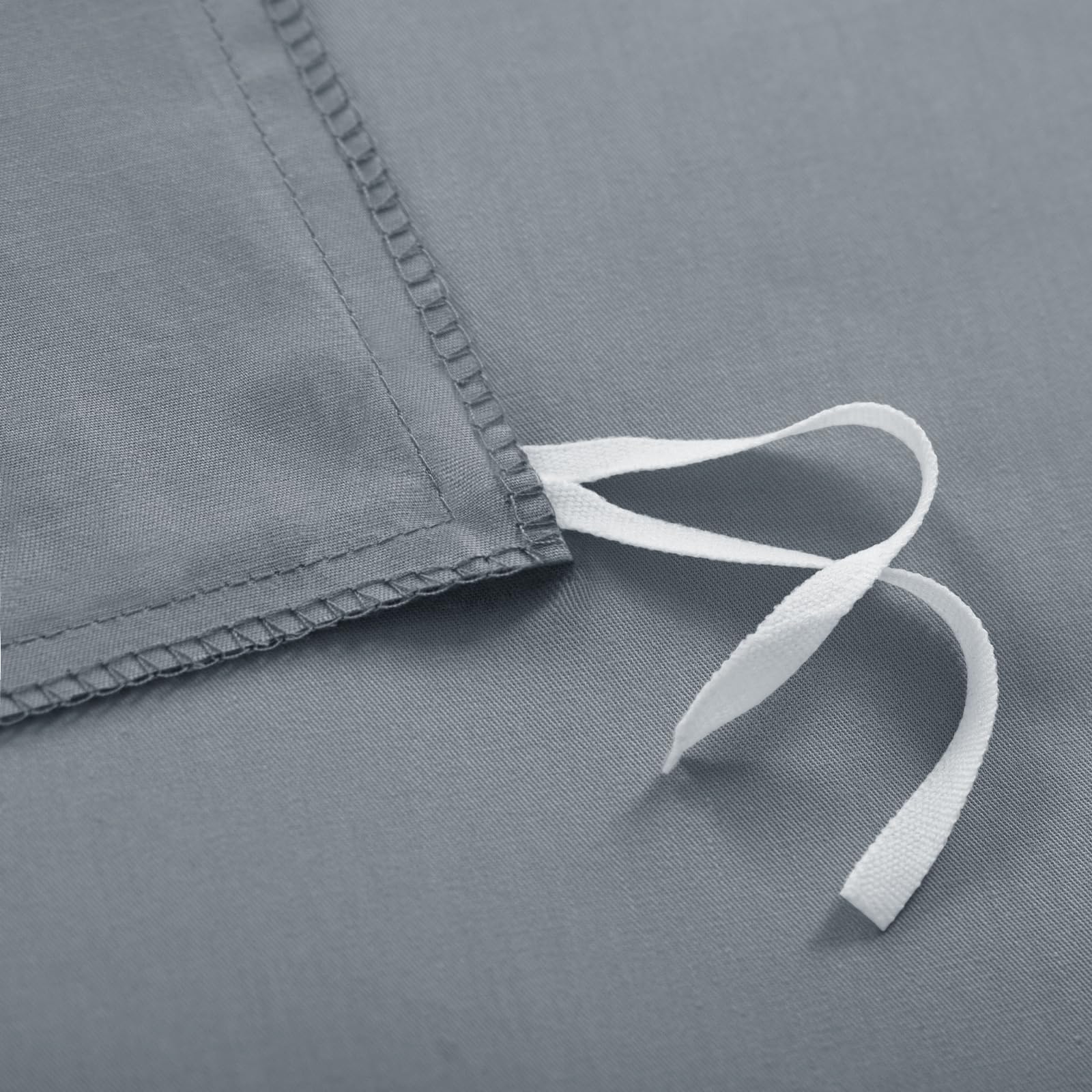 Aisbo Beddengoed 220 x 240 cm, katoen, blauw/grijs, gestreept patroon, beddengoedsets 220 x 240 cm, dekbedovertrek 3-delig met 2 kussenslopen 80 x 80 cm, Oeko-Tex, omkeerbaar beddengoed met