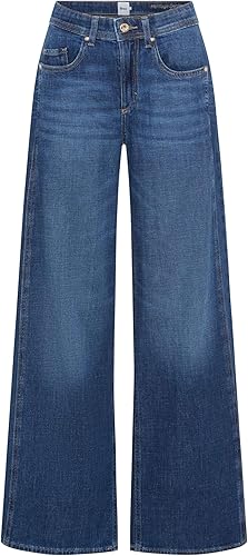 Brax Pantalones Vaqueros de Pierna Ancha para Mujer, 25 Used Regular Blue, 31W /