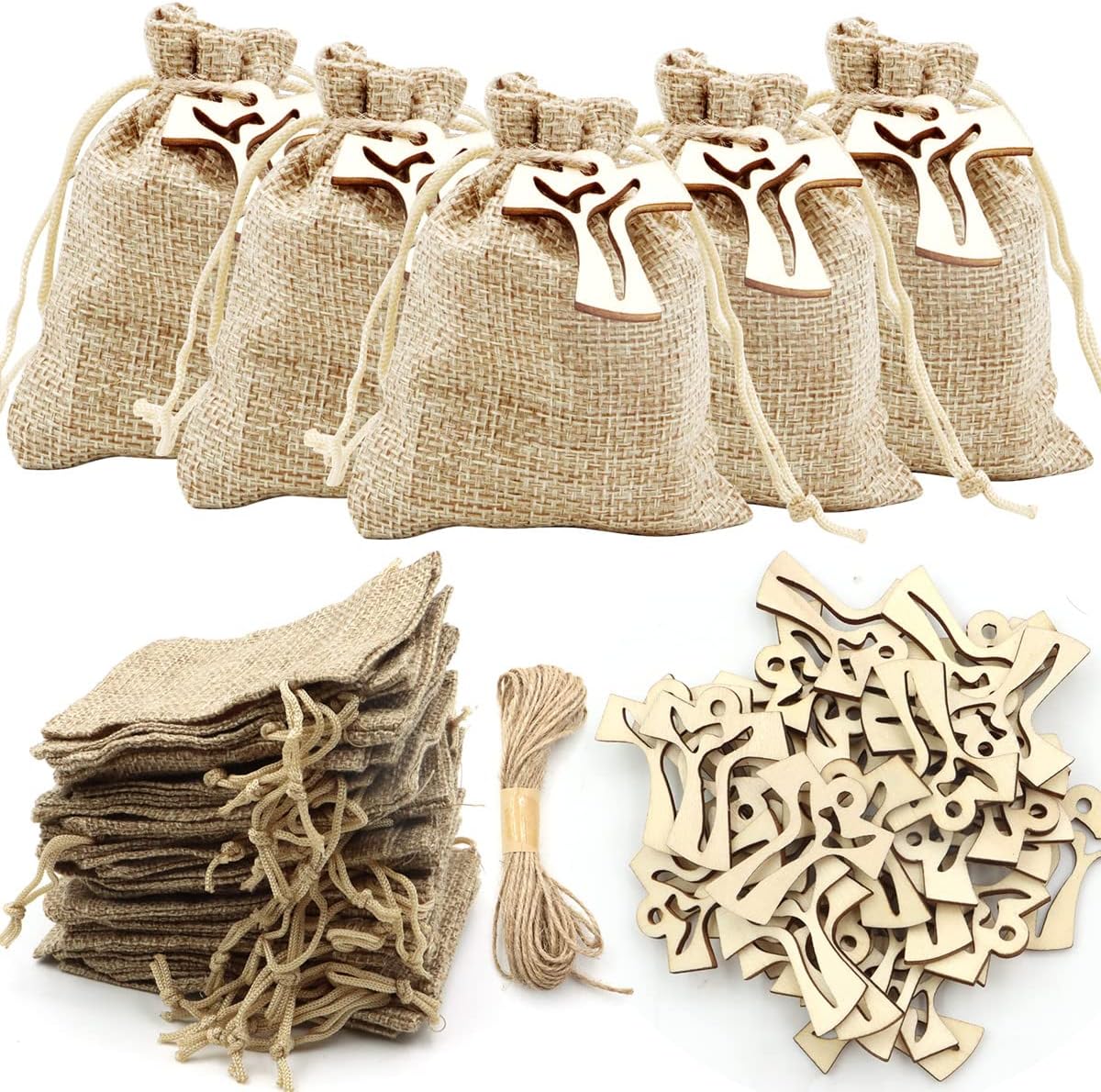 Ucouper Sacchetti Confetti Comunione 24 pz Sacchetti Juta Bomboniere