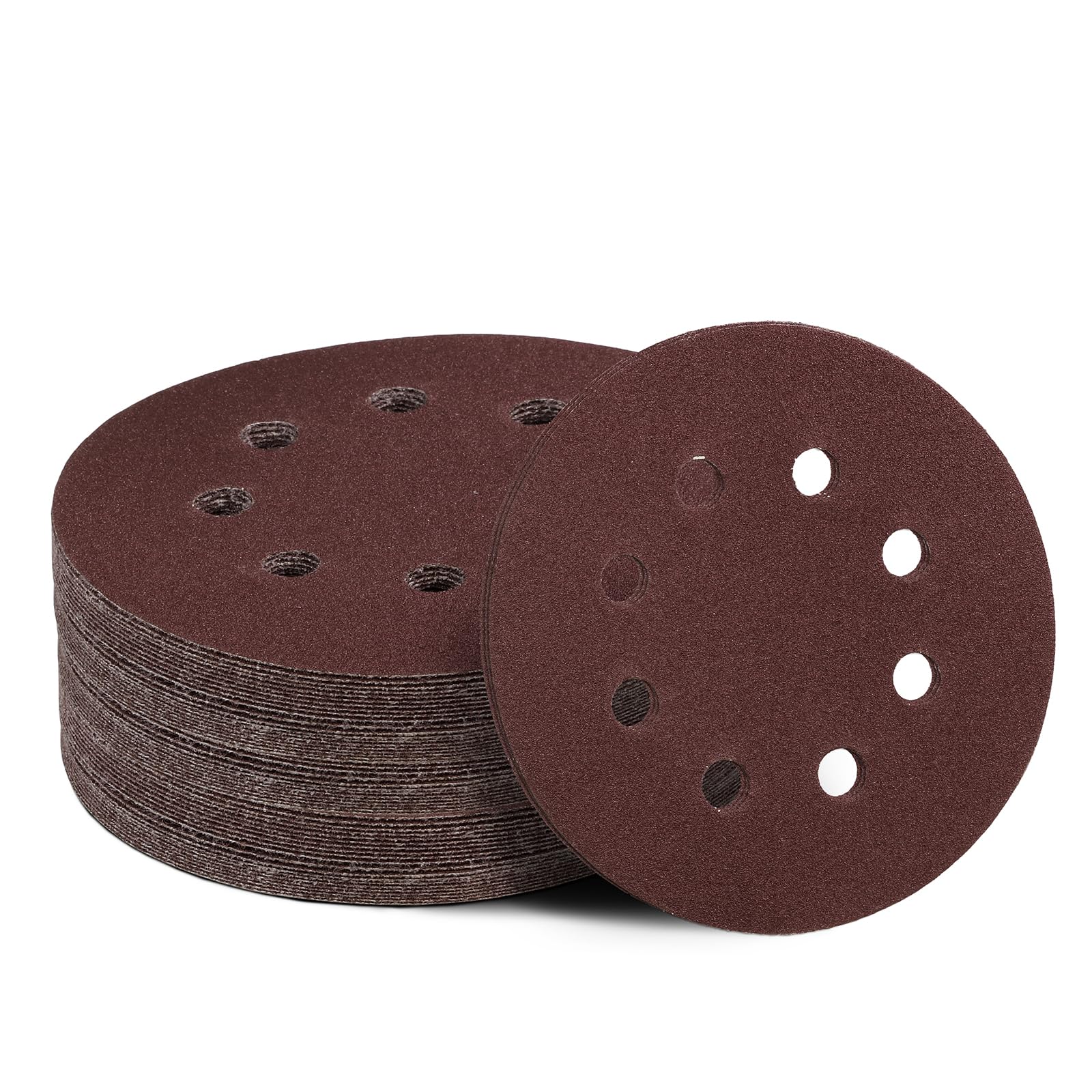 Dischi abrasivi a grana 150, per levigatrice orbitale da 12,7 cm, con gancio e anello, confezione da 50