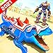 Futuristischer Furious Crocodile Robot Transform Simulator: Ultimative Roboter-Schießspiele 2021
