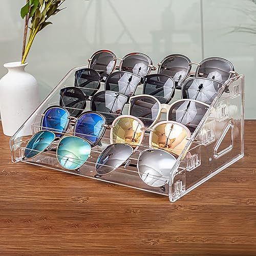 Miniatura 2 de ALUYUYO Organizador de esmalte de uñas, organizador de lentes de sol, soporte de 5 capas para esmalte de uñas, soporte para lentes de sol, soporte