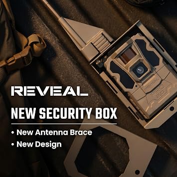 TACTACAM Reveal Security Box Powder-Coated Steel Trail Camera Lock Box, Anti-Theft & Animal Damage Protection, Padlock Compatible, Fits X, X 2.0, X 3.0, Pro 3.0, Ultra, XB, X-Pro