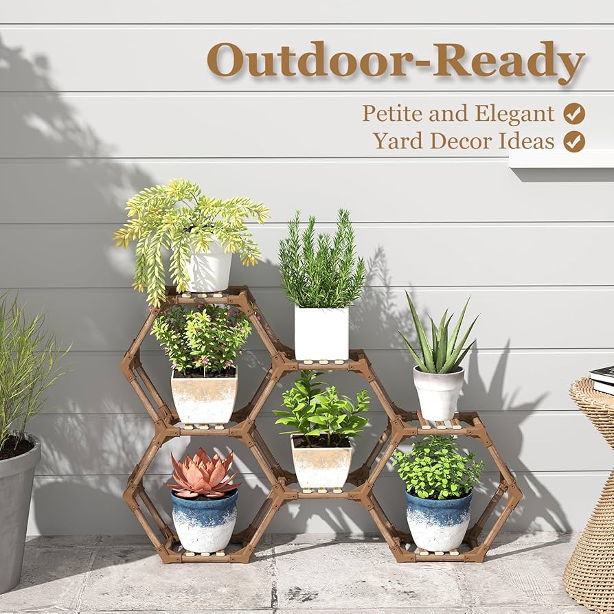 Amazon.com : Tikea Plant Stand Indoor Outdoor Hexagonal
