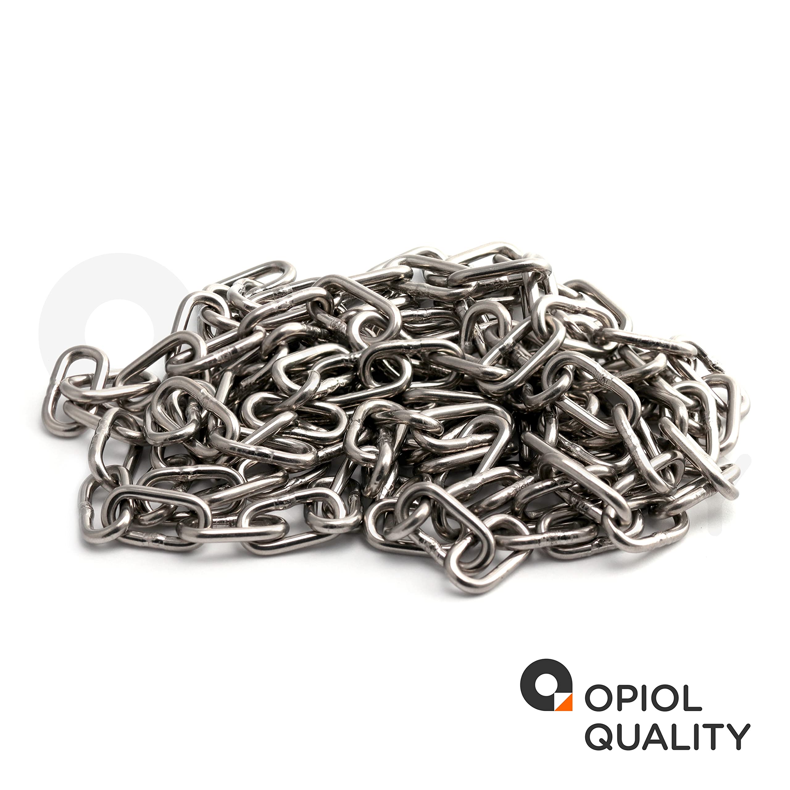 Kette Kurzgliedrig 2 mm DIN 766 (50 Meter) aus Edelstahl A4 V4A Rundstahlkette Edelstahlkette Eisenkette Gliederkette Stahlkette Ankerkette