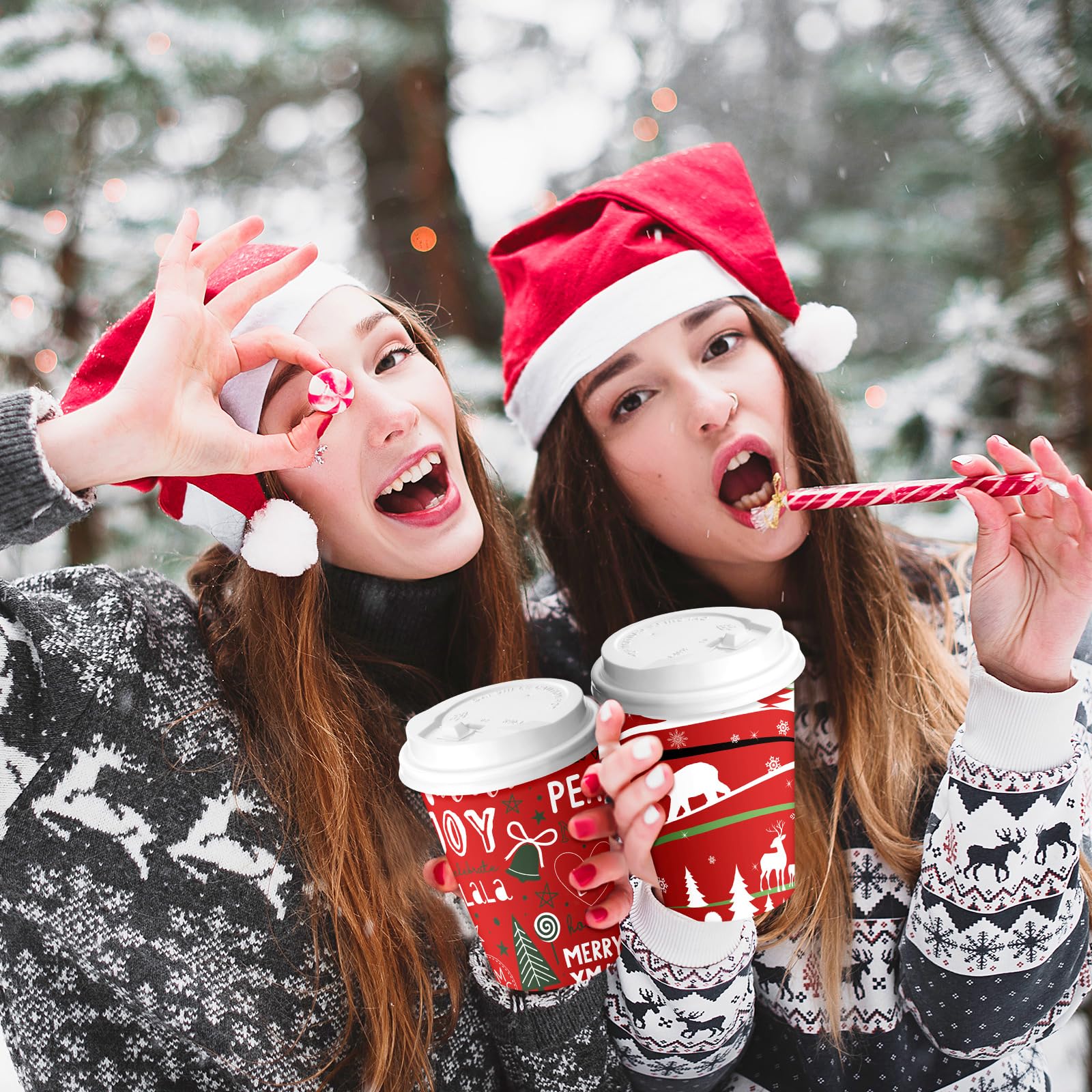Amazon.com: 120 Pcs 12 oz Christmas Paper Coffee Cups with Lids Disposable  Paper Cups for Hot Chocolate Cocoa Christmas Party Tea Cups Xmas Party  Supplies Christmas Disposable Cup for Party Holiday Hot