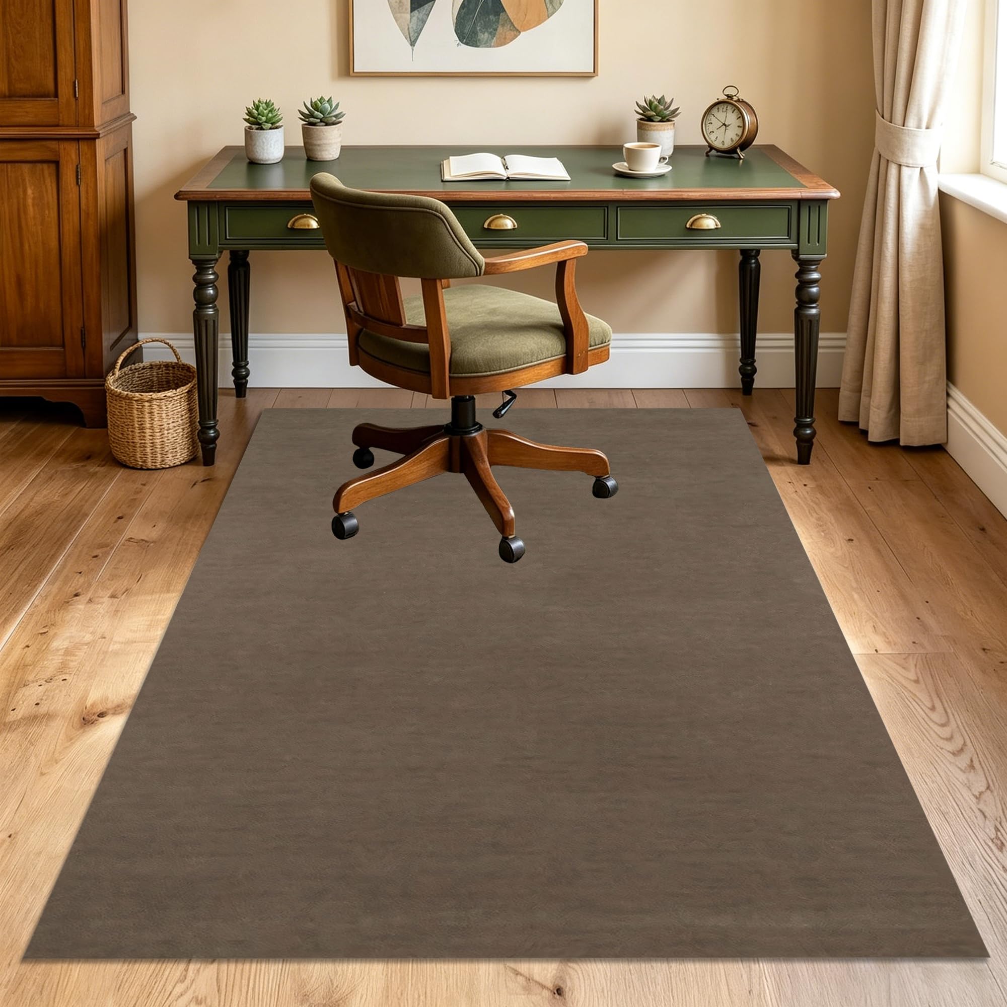 Tapis Protection Sol Chaise Bureau Gaming Tissu 180 x 200 cm pour Plancher de Bois, Tapis de Protection en carrelage