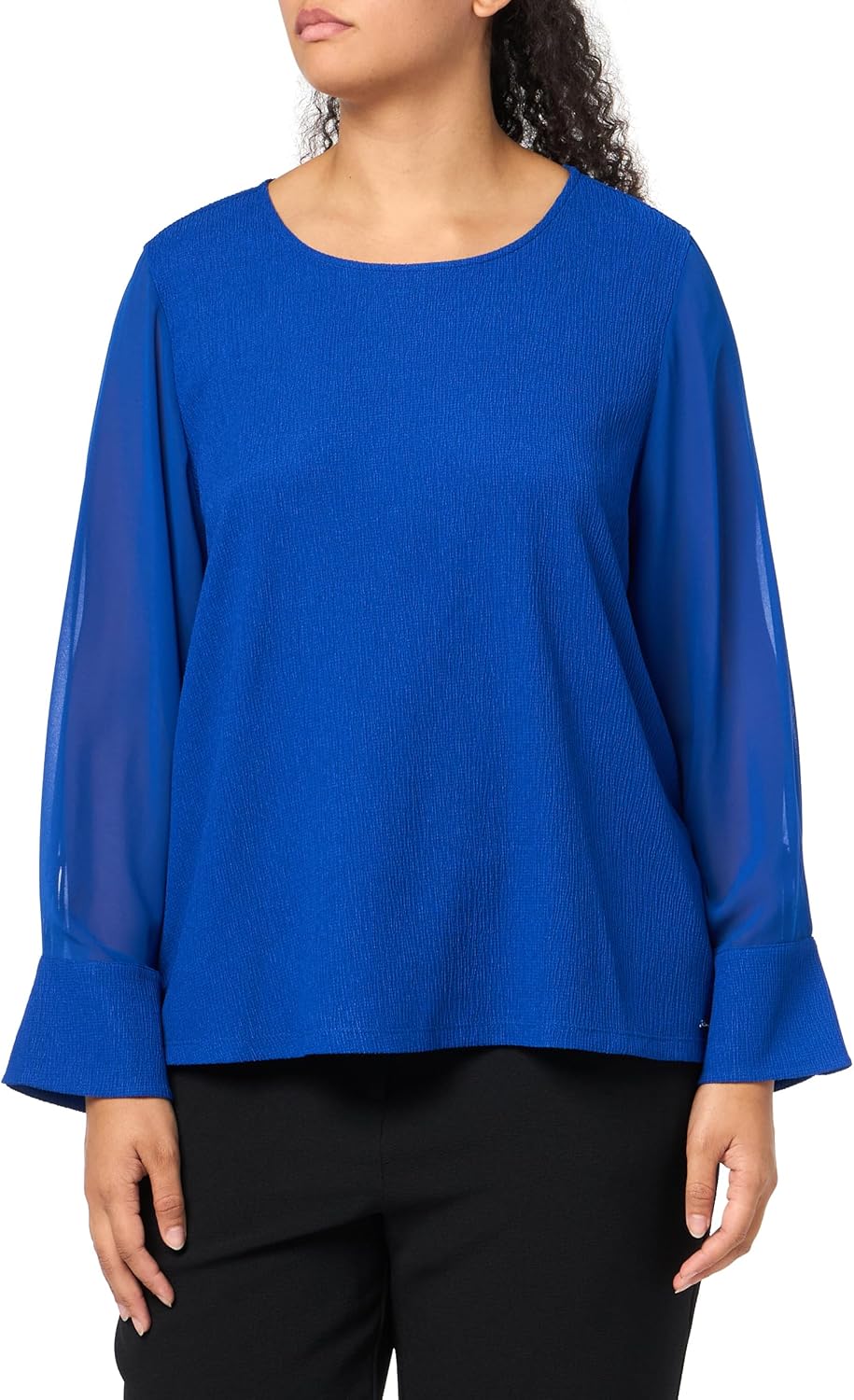Calvin Klein Women's Plus Chiffon Sleeve Blouse Top