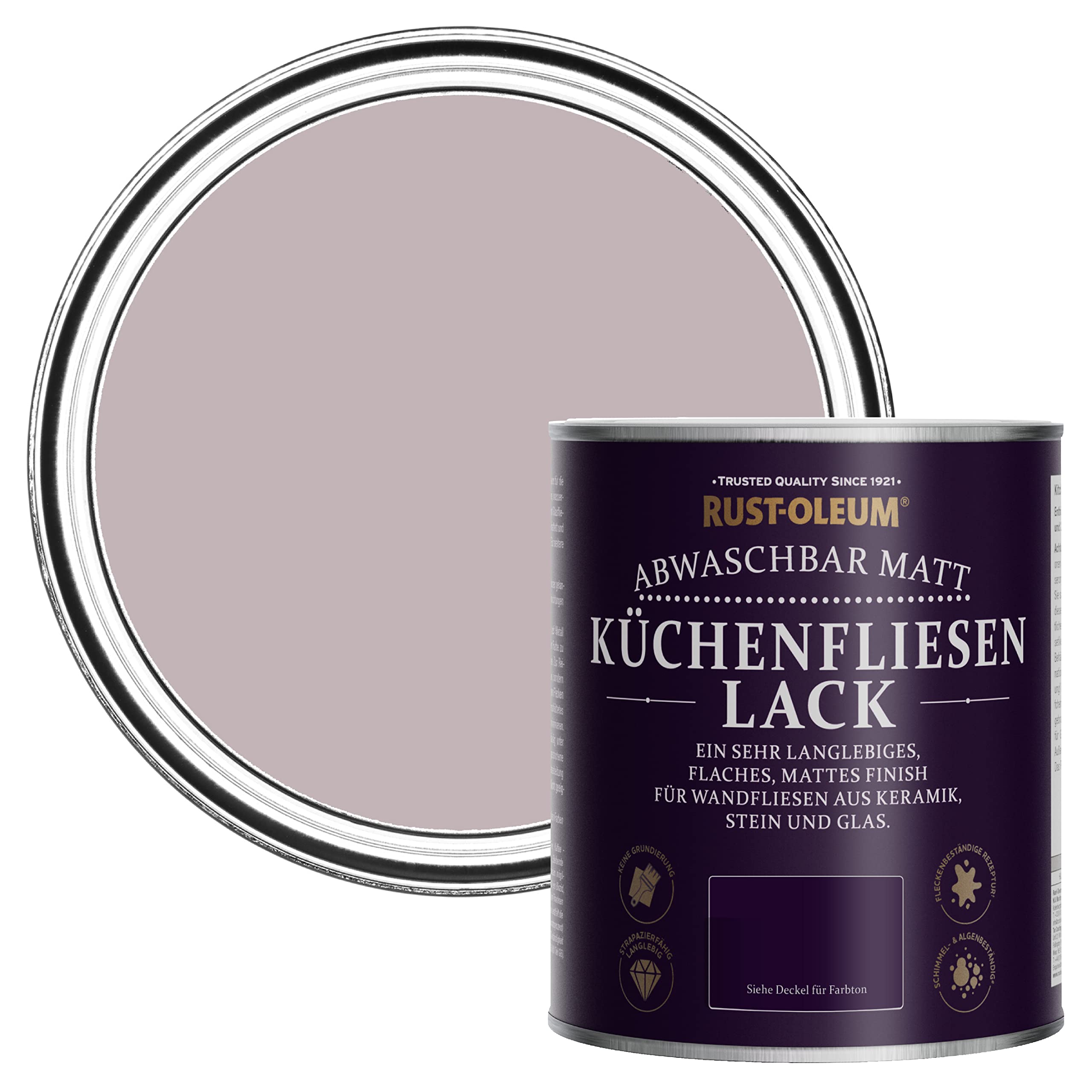 Rust-Oleum abwaschbare Küchenfliesenlack in lila mit Matt Finish - Flieder Wein 750ML