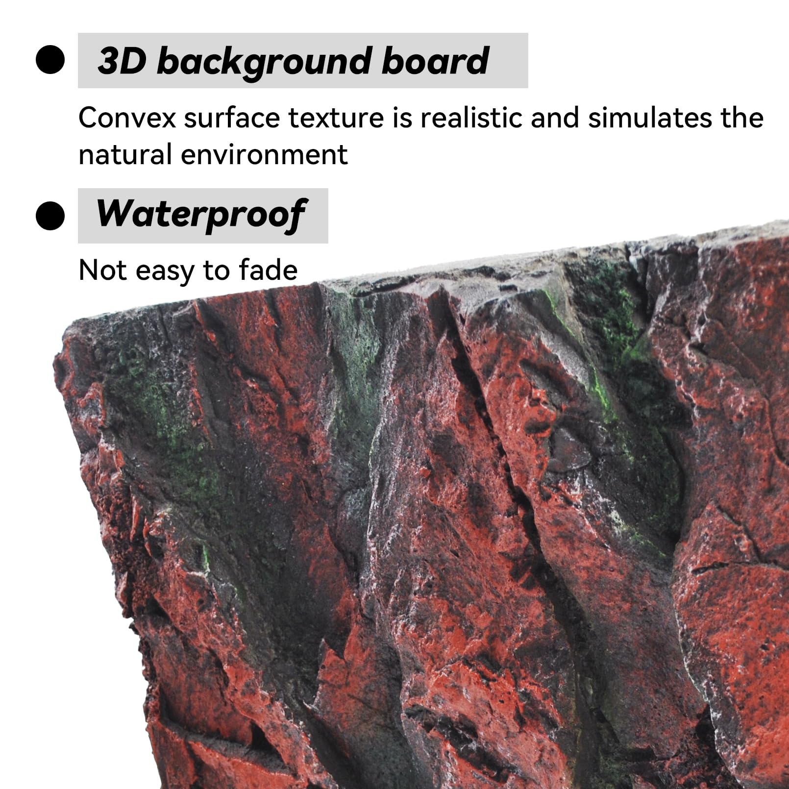 Toile de fond 3D pour aquarium, terrarium en liège, décoration d'habitat amphibien, lézard, gecko, dragons barbus, tortue