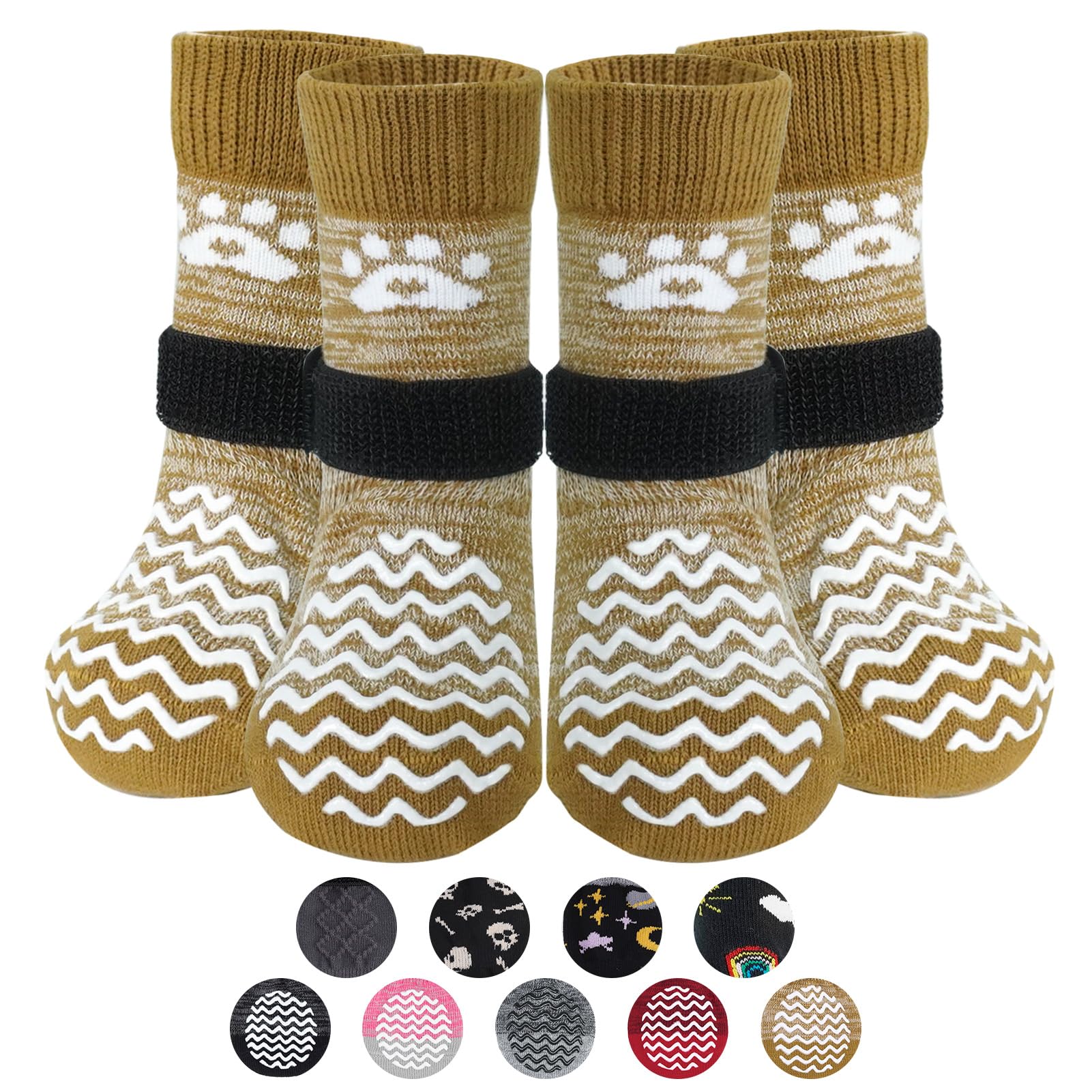 2 Paar Hundeschuhe Anti-Rutsch - Pfotenschutz Für Indoor & Outdoor