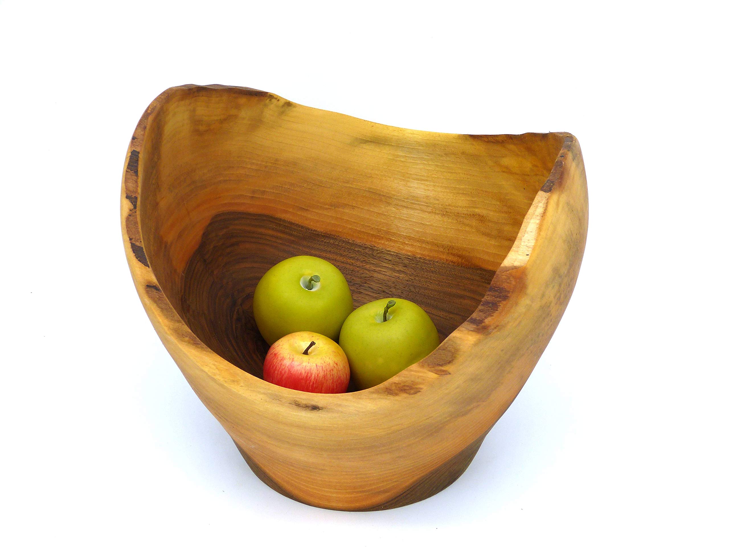 Gedrechselte Schale, Obstschale, Dekoschale, Holzschüssel ∅30 cm Handarbeit aus Deutschland, massives Walnussholz, Holzschale, unikat, nachhaltig, umweltfreundlich, Walnußholz