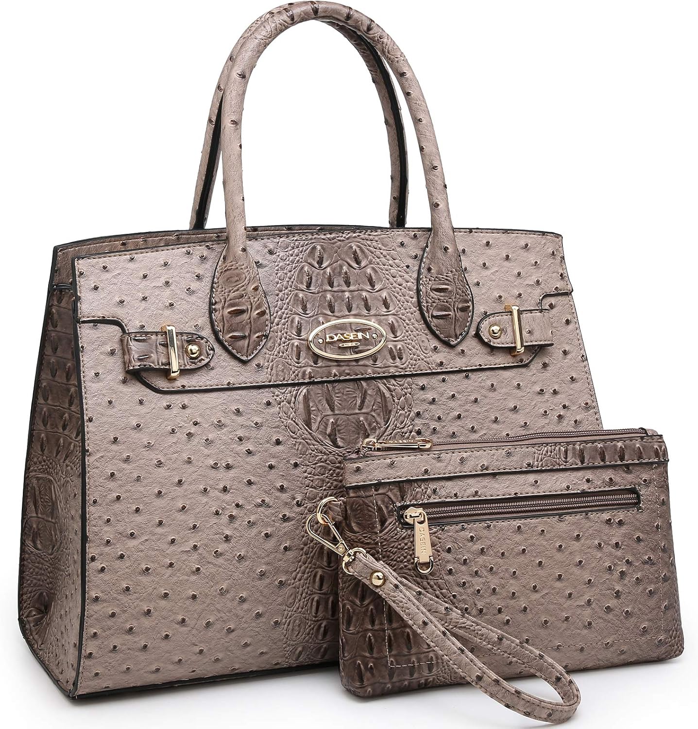 Dasein Women Handbags and Purses Ladies Shoulder Bag Top Handle Satchel Tote Work Bag with Matching Clutch