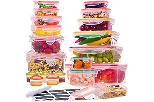 38-Piece Food Storage Containers Pink: The Perfect Solution For All Your Food Storage Needs!