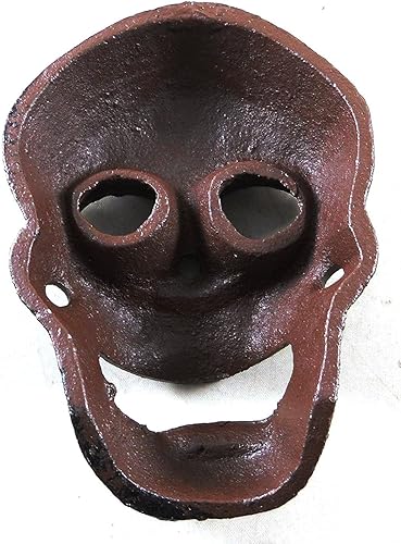 Miniatura 2 de Abrebotellas de calavera montado en la pared de hierro fundido