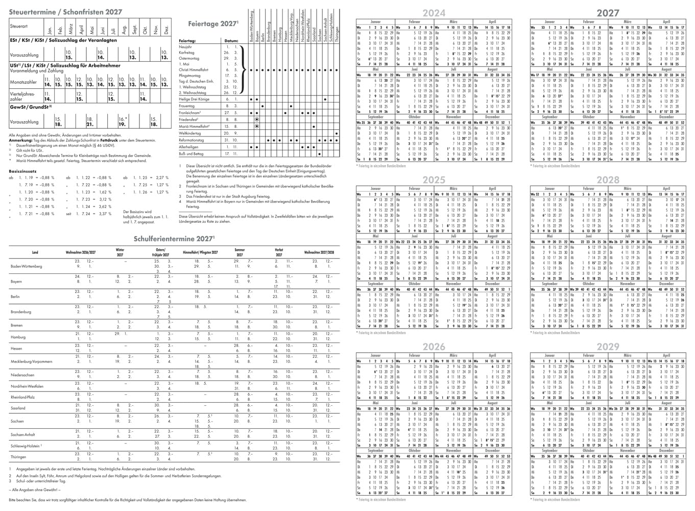 2027 ADINA Dickes Reservierungsbuch A4 1 Seite/Tag + FR/SA/SO 2 Seiten/Tag