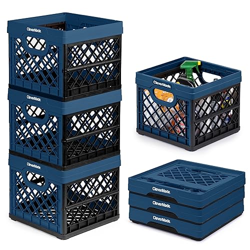 CleverMade Collapsible Storage Crate - 3PK