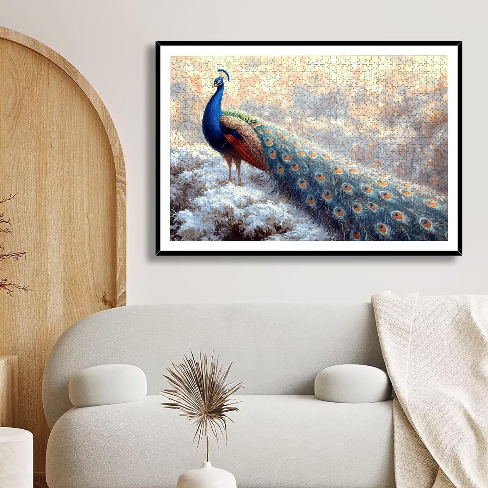 Puzzle 4000 Pezzi Pavone, Puzzle Animale 4000 Pezzi Arte per Adulti e Bambini, Misura: 141.5x87.5 cm, Puzzles Legno per Adulti con Squisita Scatola di Imballaggio, Regalo Donna, Regalo Uomo, -8769