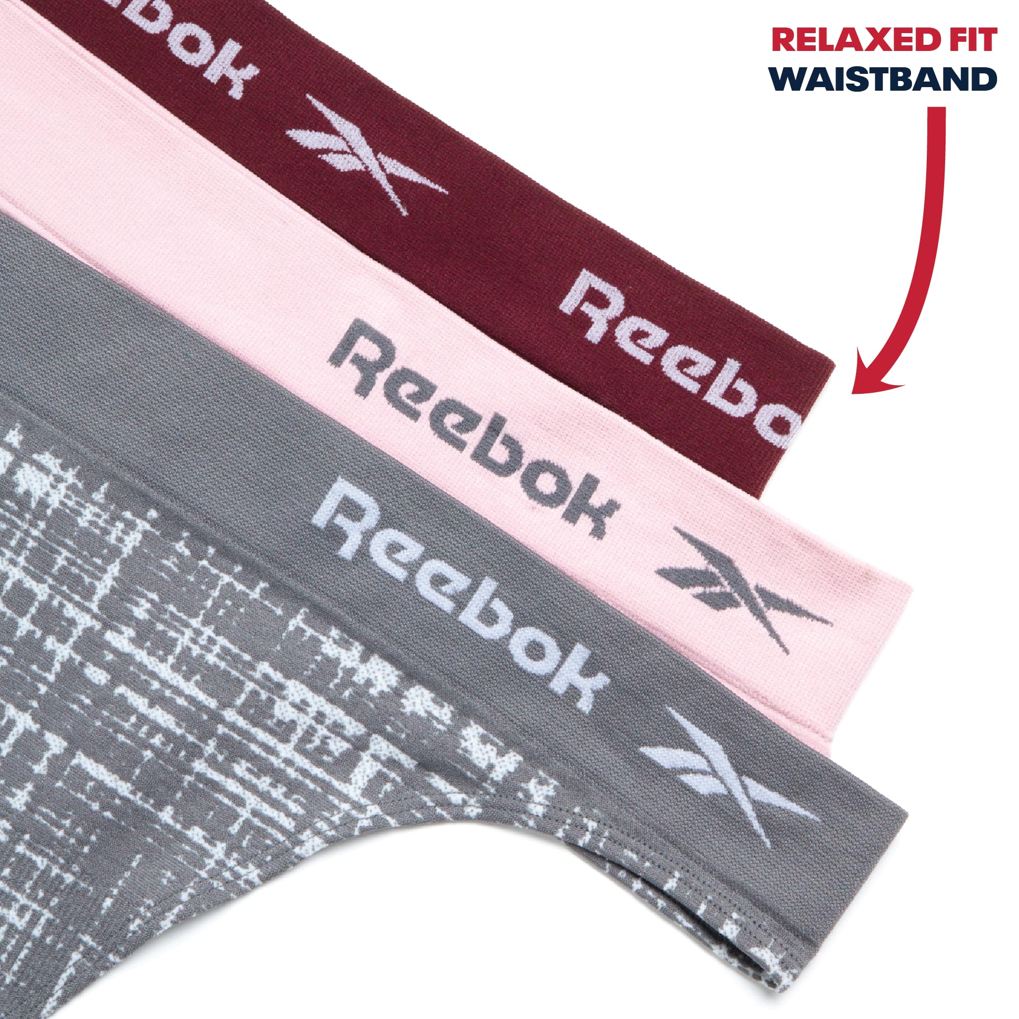 Reebok Sous-vêtements pour femme - String sans couture (lot de 6)