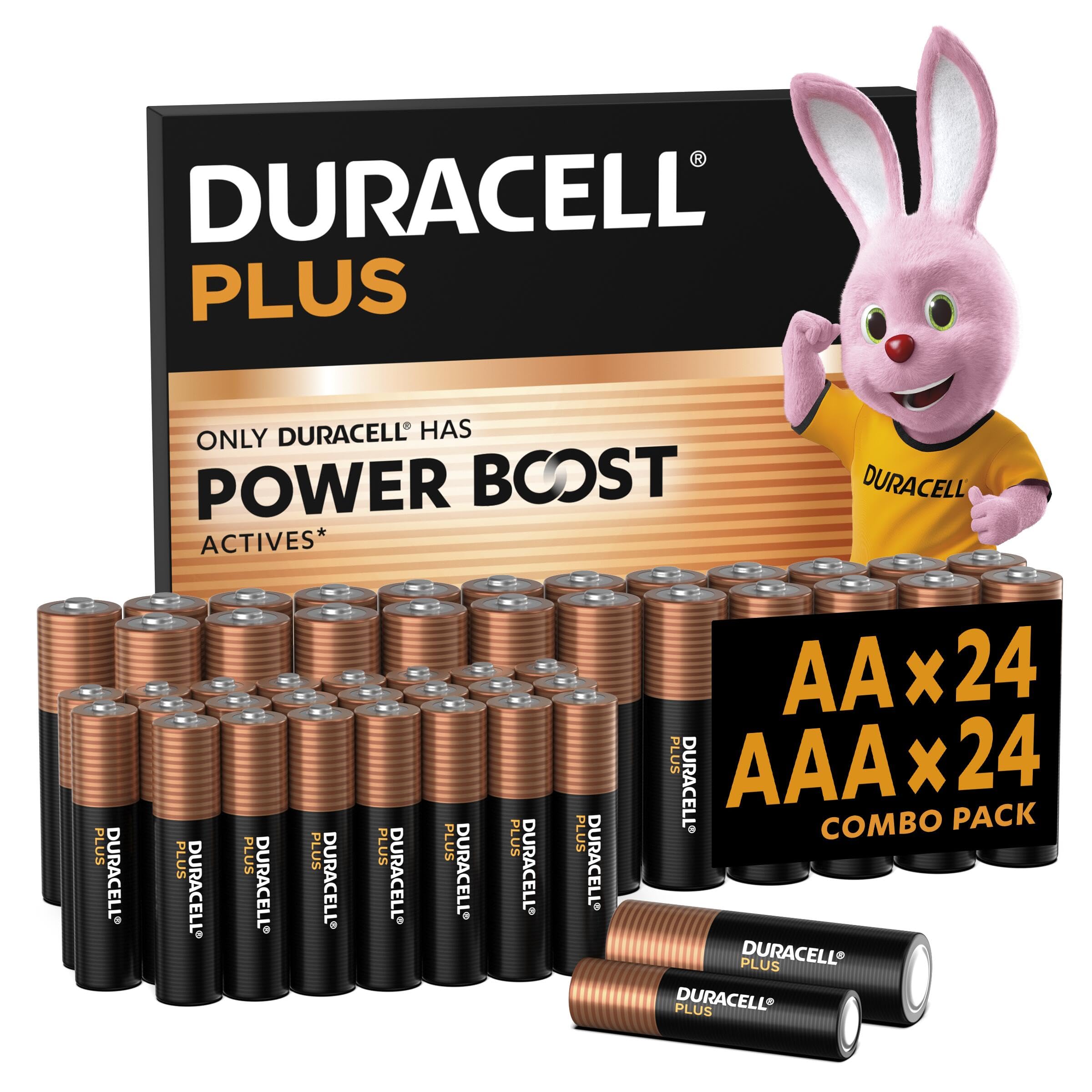 DURACELL Plus Pilas AA & AAA (Paquete combinado de 48) – Pilas alcalinas 1,5 V –
