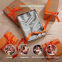 Vista 2 de Bedsure - Juego de fundas de almohada de satén tamaño king, 2 unidades - Fundas de almohada gris plateado para cabello y piel con cierre de sobre