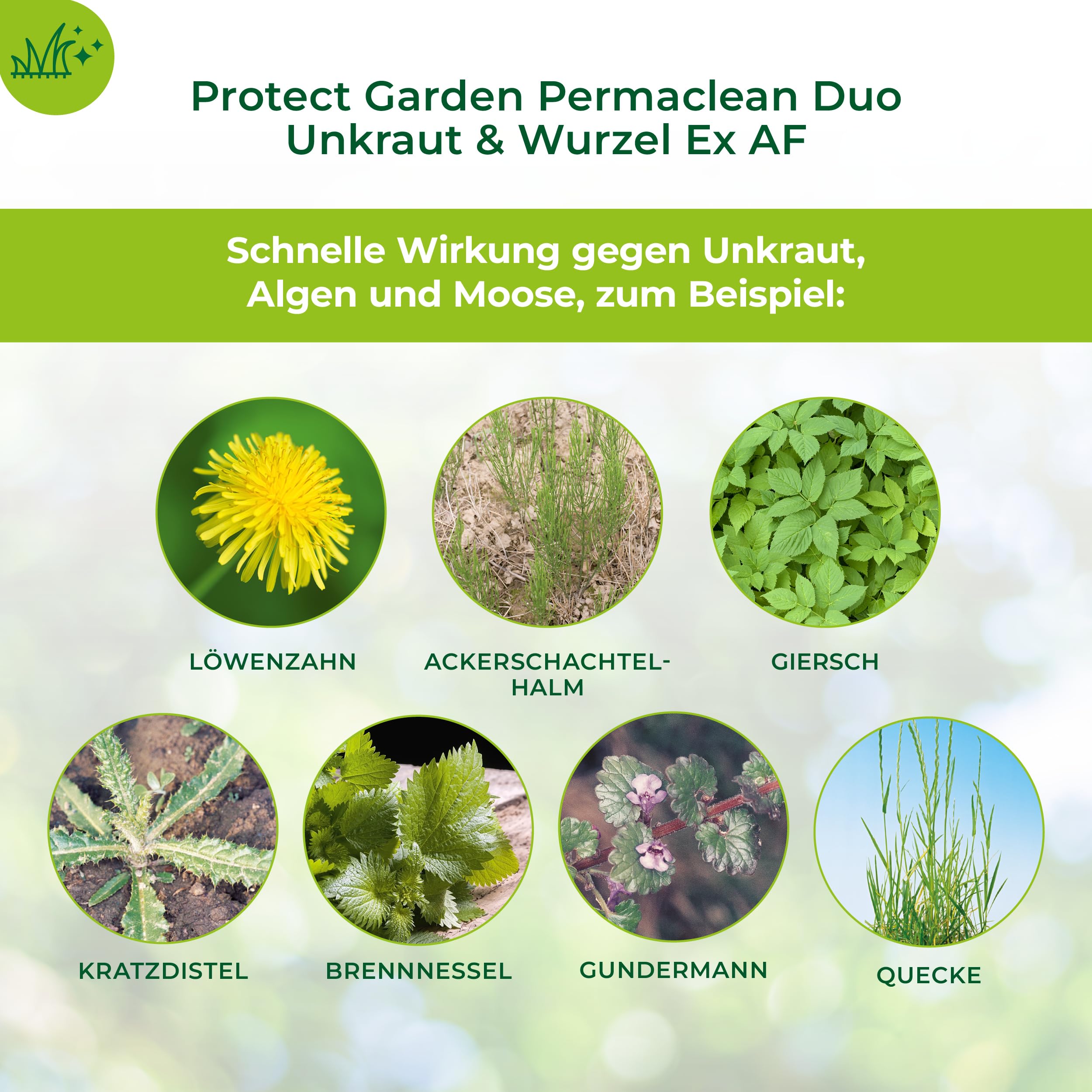 PROTECT GARDEN Permaclean Duo Unkraut & Wurzel Ex AF, anwendungsfertiger Unkrautvernichter mit Zweifachwirkung gegen Unkräuter und Ungräser, 3 Liter