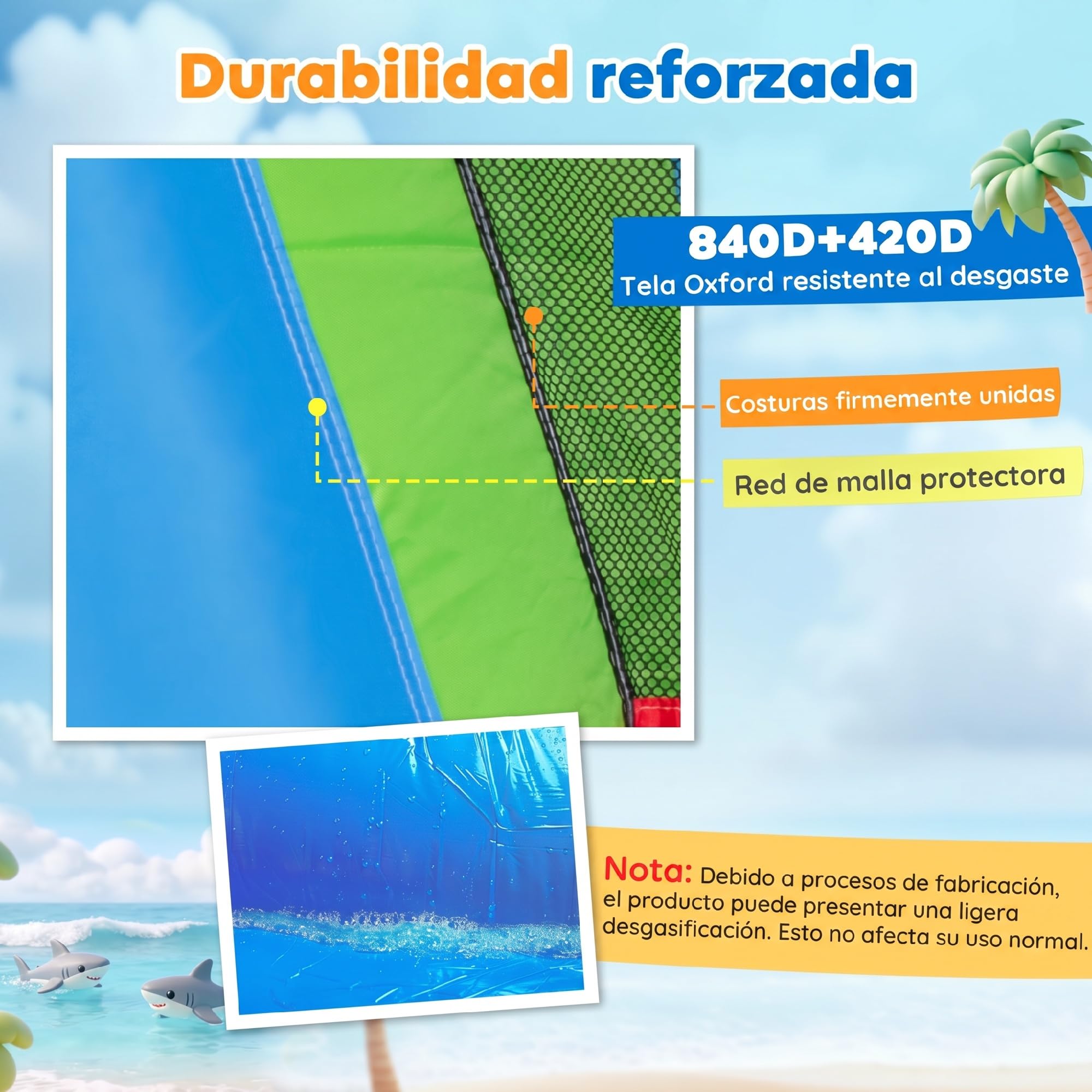 Outsunny Castillo Hinchable para Niños Castillo Inflable Infantil con Tobogán Cama de Salto Piscina Muro de Escalada Inflador y Bolsa de Transporte 390x300x197 cm Multicolor