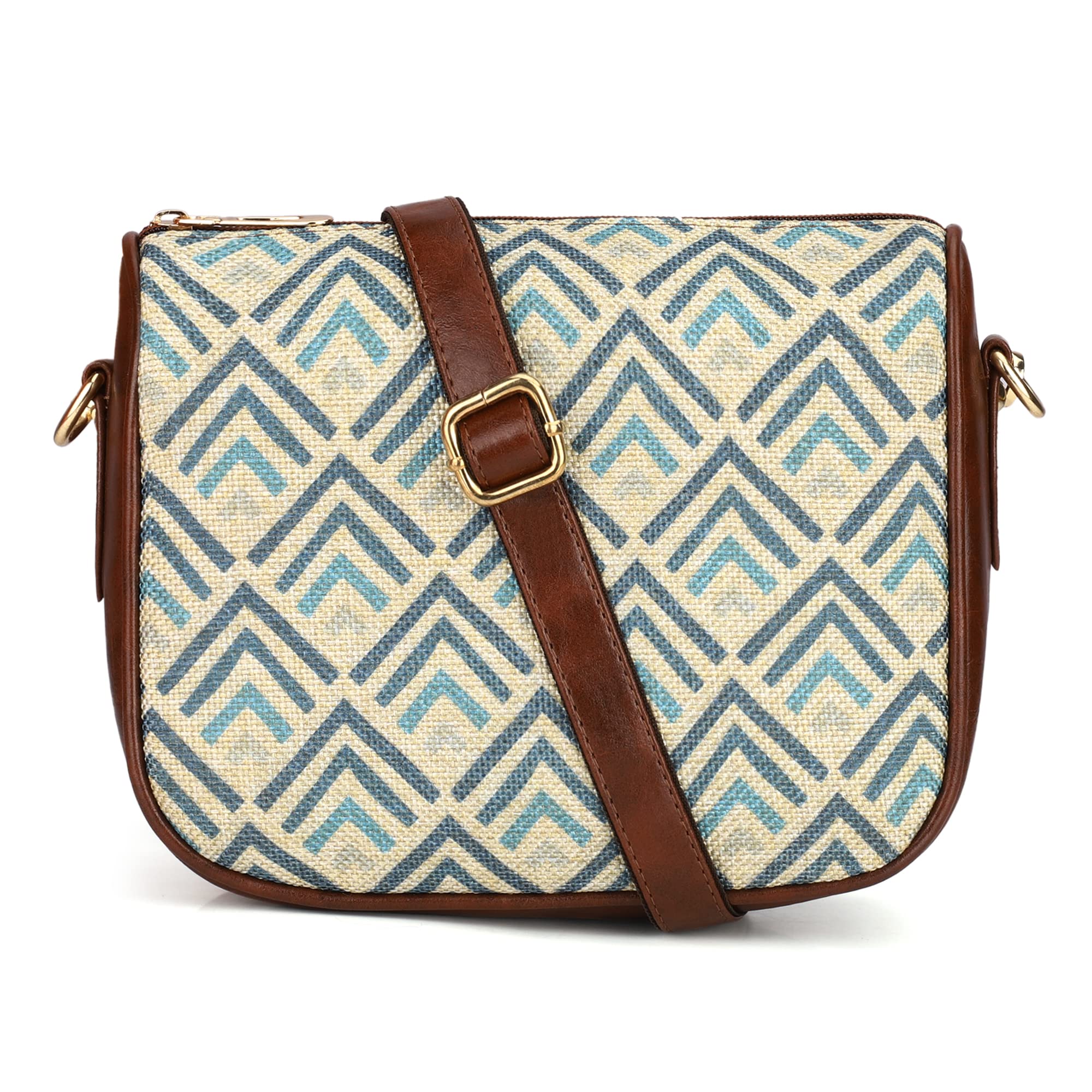 Garnet Series Printed Handicraft Fabric & Tapestry Crossbody Sling Bag for Women Ladies Single Shoulder Bag Shoulder Belt-image-35