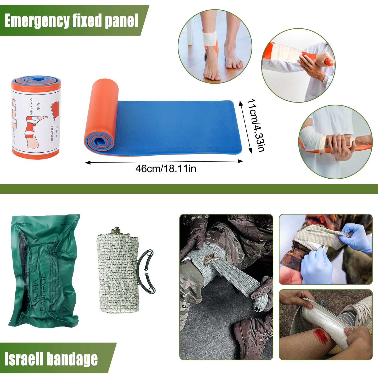 Zestaw pierwszej pomocy Outdoor, 46 sztuk First Aid Kit Military, Zestaw pierwszej pomocy Trauma Set, Zestaw survivalowy First Aid Kit, Medyczna torba taktyczna, na outdoor camping, polowanie